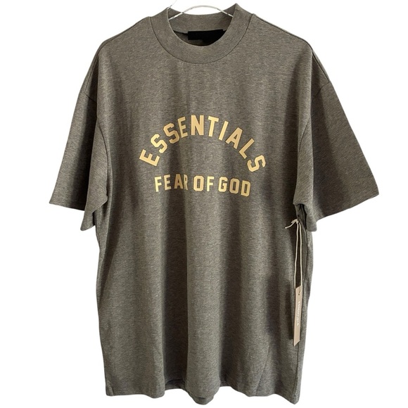 Essentials Fest Of God Heavyweight Cotton Jersey Short Sleeve Gray Tee Large - Picture 2 of 9